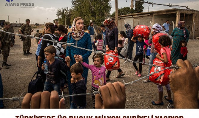 TÜRKİYE’DE ÜÇ BUÇUK MİLYON SURİYELİ YAŞIYOR