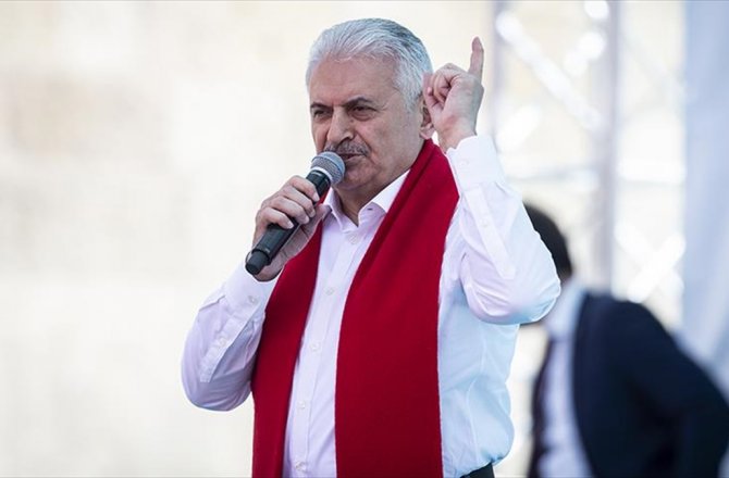 BAŞBAKAN YILDIRIM: BU SEÇİM YAPIM EKİBİ İLE YIKIM EKİBİ ARASINDA OLUYOR