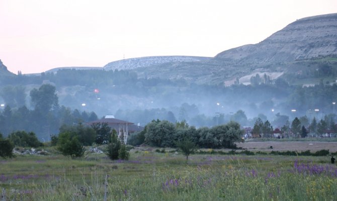 Görenler orman yangını sandı