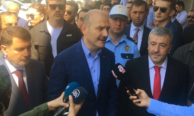 Bakan Soylu 15 Temmuz Demokrasi Otogar’nda denetimde