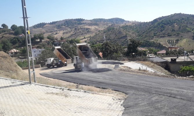 İsmailli Yoluna Sıcak Asfalt