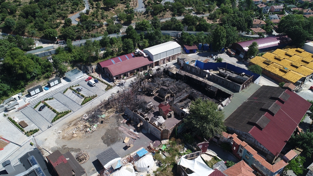 Küle dönen Diriliş Ertuğrul’un seti havadan görüntülendi