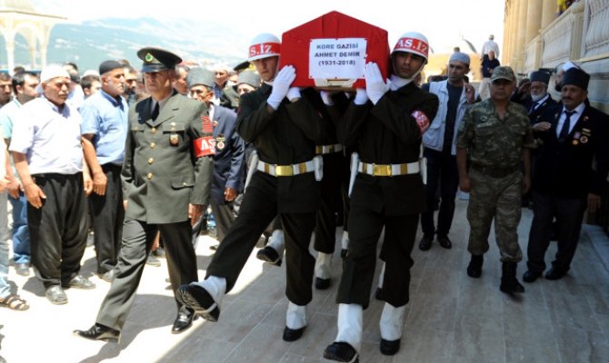 Kahramanmaraşlı Kore Gazisi son yolculuğuna uğurlandı