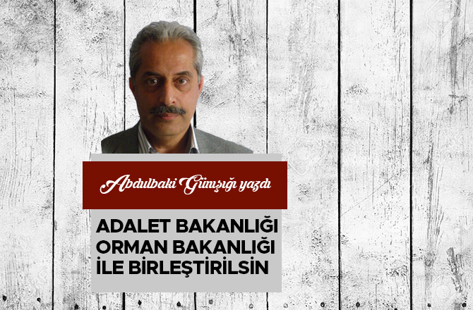 Adalet Bakanlığı Orman Bakanlığı İle Birleştirilsin