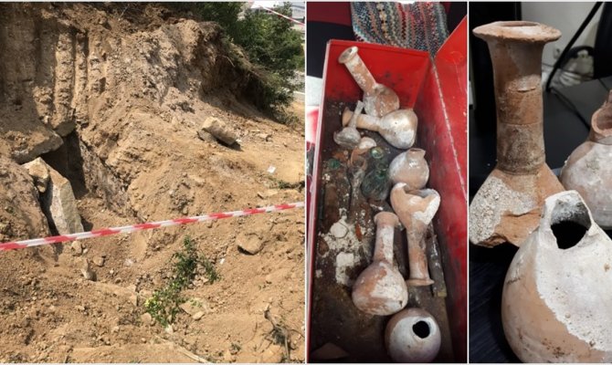 Bin 800 yıllık taş sandık mezar bulundu