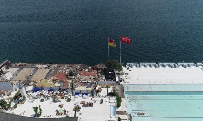 Galatasaray Adası’nda son durumu havadan görüntülendi