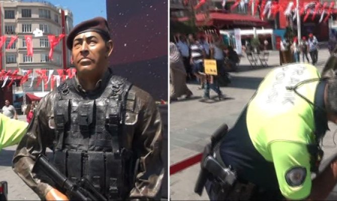 Taksim Meydanında duygulandıran anlar