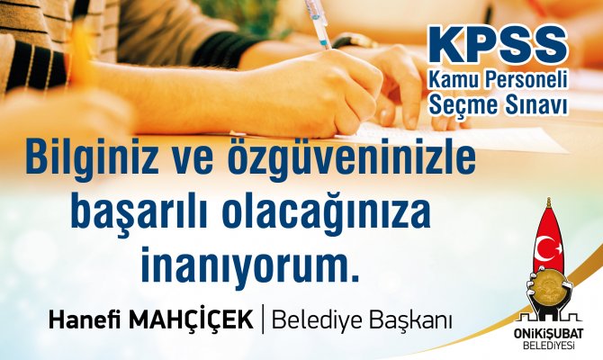 Başkan Mahçiçek Kpss Adaylarına Başarılar Diledi