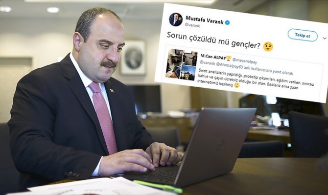 Bakan Varank öğrencilerin internet sorununu çözdü