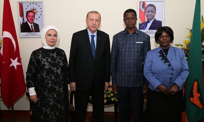 Erdoğan, onuruna verdiği yemeğe katıldı