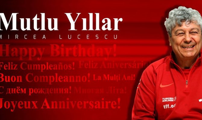 TFF, Lucescu'nun doğum gününü kutladı
