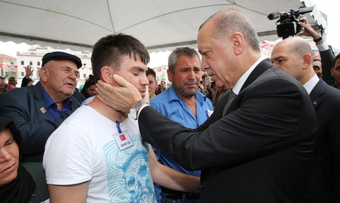 Erdoğan şehit anne ve bebeğinin cenaze töreninde