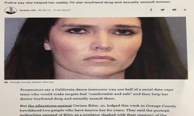 Evangelist Cerrisa Riley ve erkek arkadaşı tecavüzden tutuklandı