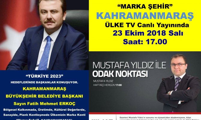 Başkan Erkoç Odak Noktası’nın Konuğu Olacak