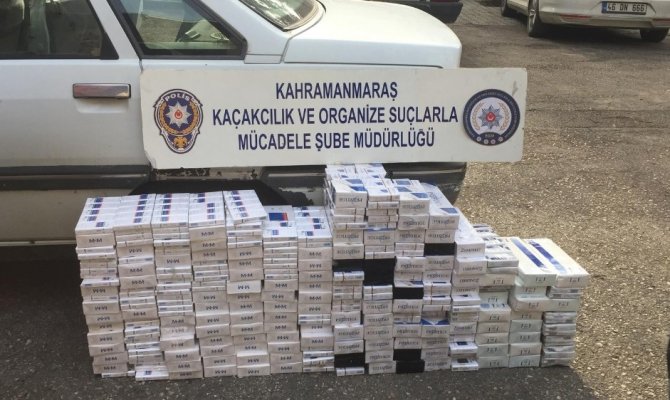 Kahramanmaraş'ta bin 500 paket sigara ele geçirildi
