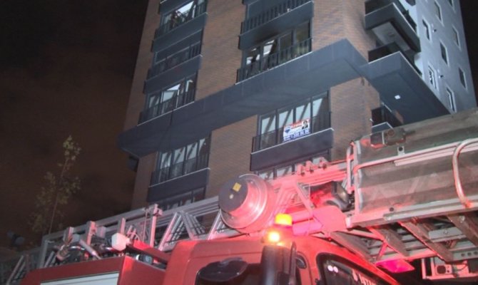 14 katlı apartmanda yangın paniği