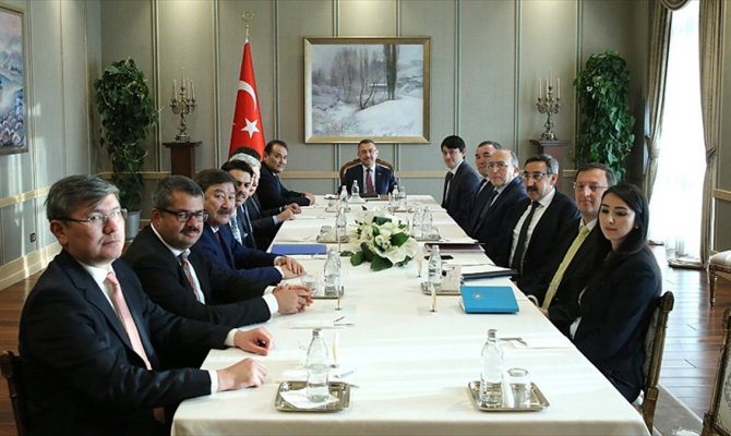 Cumhurbaşkanı Yardımcısı Oktay, Türk Konseyi Diaspora Bakanlar Heyeti'ni kabul etti