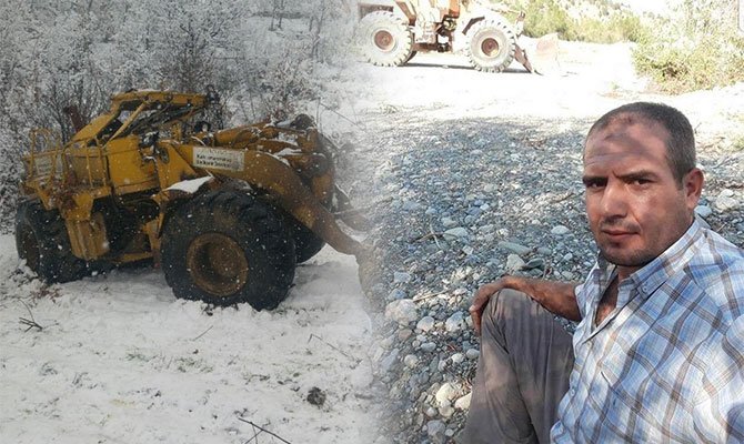 Kepçe operatörü kullandığı aracın altında kaldı