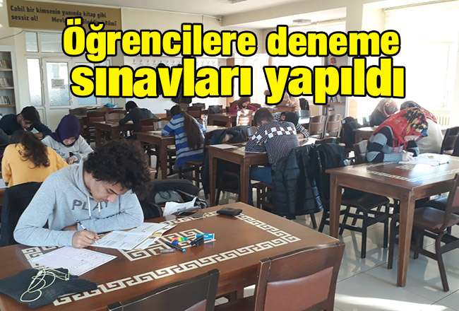 Öğrencilere deneme sınavları yapıldı