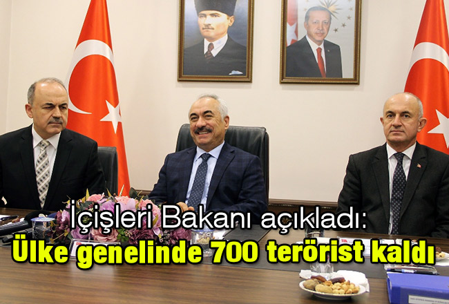 İçişleri Bakanı açıkladı: Ülke genelinde 700 terörist kaldı