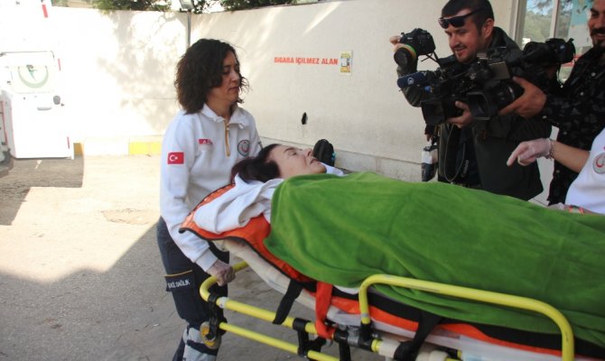 Fatma Girik ambulansla evine götürüldü