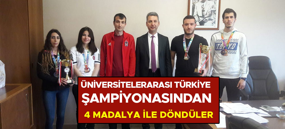 Üniversitelerarası Türkiye Şampiyonasından 4 Madalya ile Döndüler