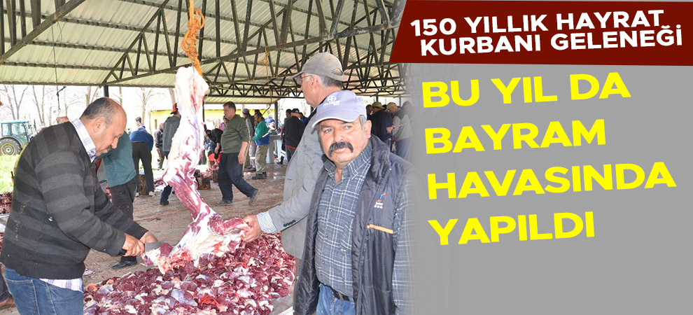 Göksun'da 150 yıllık hayrat kurbanı geleneği sürüyor