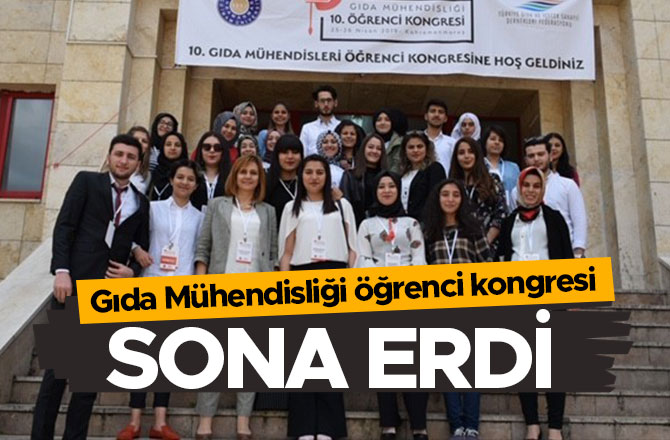 Gıda Mühendisliği öğrenci kongresi sona erdi