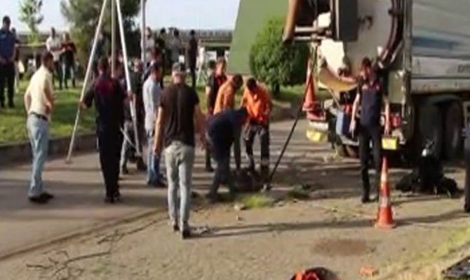 Trabzon’da kanalizasyonda akıntıya kapılarak kaybolan işçiyi arama çalışmaları sürüyor