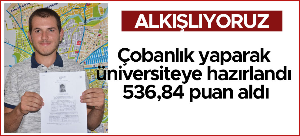 Çobanlık yaparak üniversiteye hazırlandı, 536,84 puan aldı