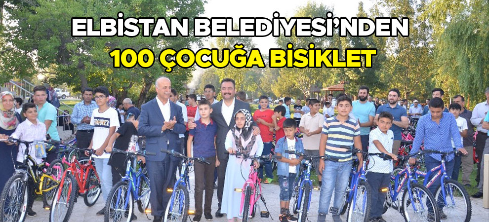Elbistan Belediyesi’nden 100 çocuğa bisiklet