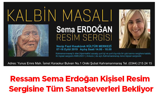 Ressam Sema Erdoğan Kişisel Resim Sergisine Tüm Sanatseverleri Bekliyor
