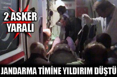 Jandarma timine yıldırım düştü: 2 yaralı