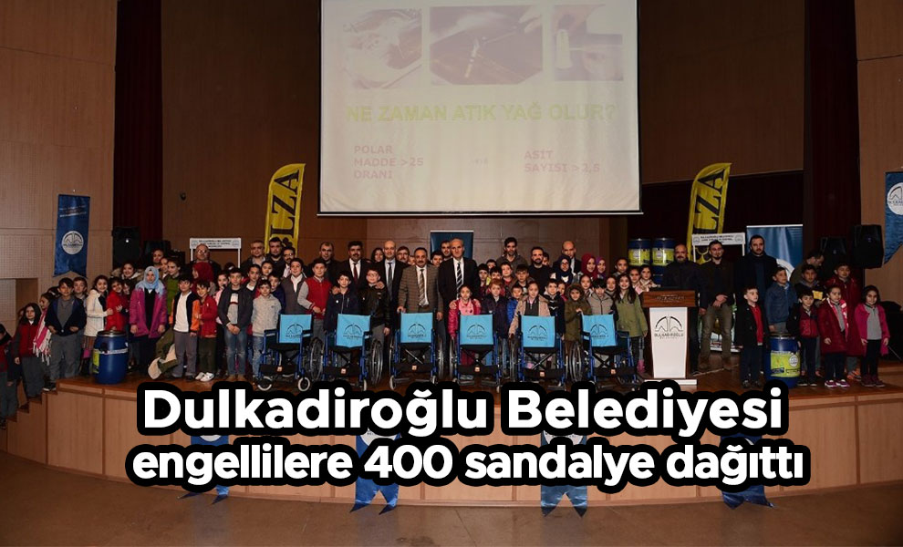 Dulkadiroğlu Belediyesi engellilere 400 sandalye dağıttı