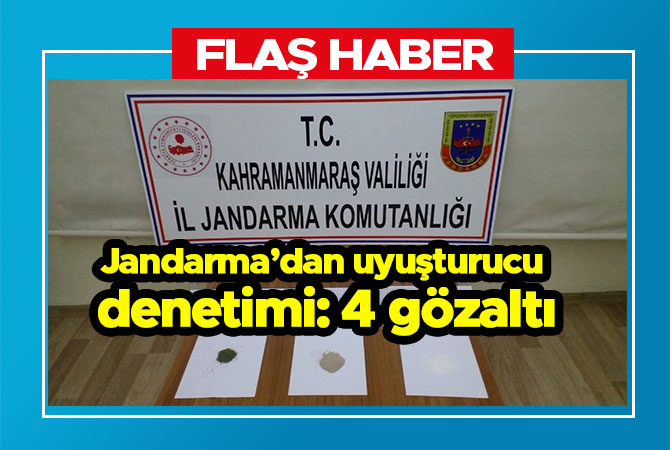 Jandarma’dan uyuşturucu denetimi: 4 gözaltı