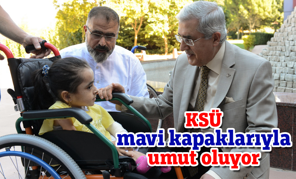 KSÜ mavi kapaklarıyla umut oluyor