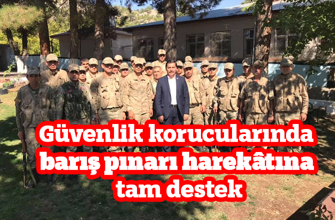 Kahramanmaraş'ta Güvenlik korucularında barış pınarı harekâtına tam destek