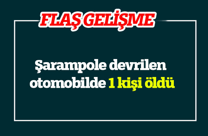 Şarampole devrilen otomobilde 1 kişi öldü