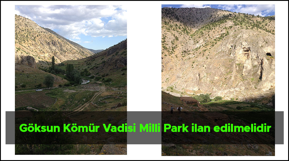 Göksun Kömür Vadisi Milli Park ilan edilmelidir