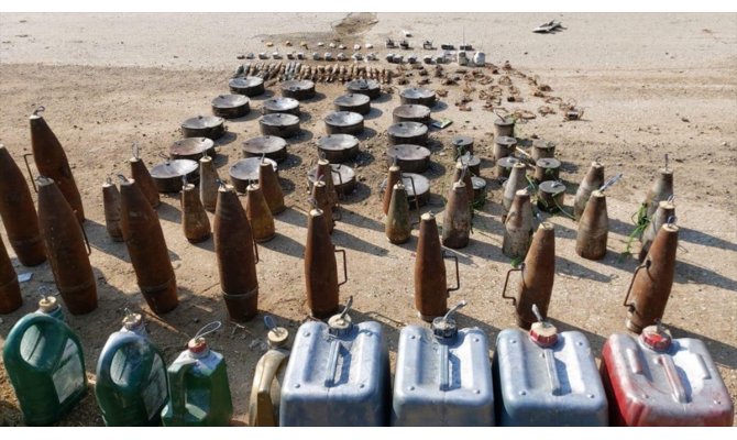 Barış Pınarı Harekatı bölgesinde 331 mayın ve 891 el yapımı patlayıcı etkisiz hale getirildi