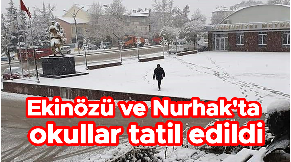 Ekinözü ve Nurhak'ta okullar tatil edildi