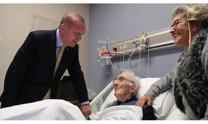 Cumhurbaşkanı Erdoğan hasta ziyaretlerinde bulundu