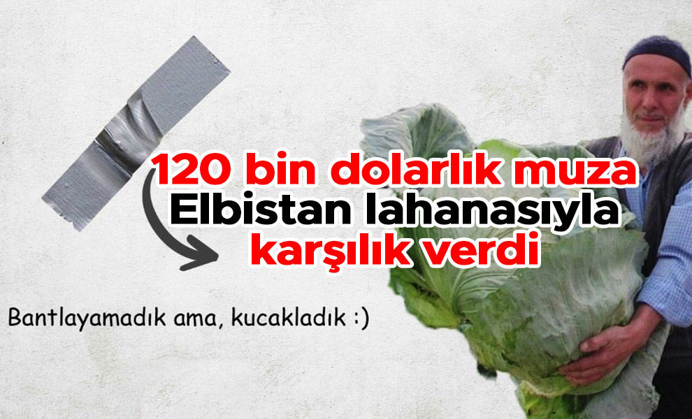 120 bin dolarlık muza Elbistan lahanasıyla karşılık verdi