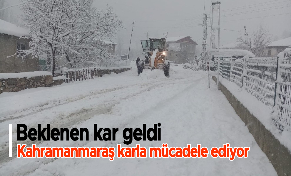 Kahramanmaraş'a beklenen kar geldi