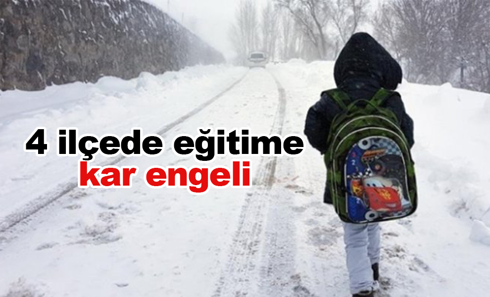 Kahramanmaraş’ta 4 ilçede eğitime kar engeli