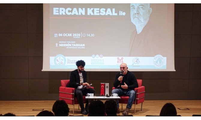 Oyuncu ve yazar Ercan Kesal öğrencilerle bir araya geldi