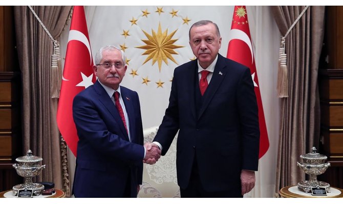 Cumhurbaşkanı Erdoğan, YSK Başkanı Sadi Güven'i kabul etti