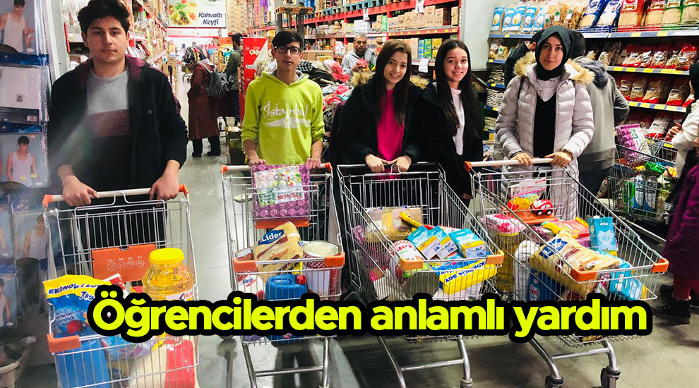Öğrencilerden anlamlı yardım