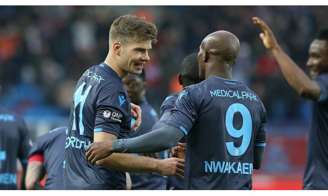 Trabzonspor Sörloth ve Nwakaeme ile coştu