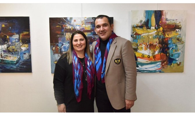 Ressam Raif ve Yasemin Kalyoncu Paris'te sergi açtı